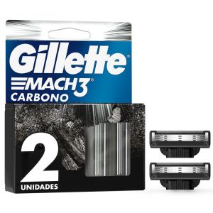Repuesto para Máquina de Afeitar Gillette Mach3 Carbono con 3 Hojas, 2 Uds