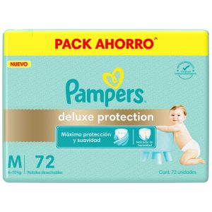 Pañales Pampers Deluxe Protection Talle M 72 Un
